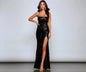 Sexy One-shoulder Sequin Floor-length Elegant Slit Dress