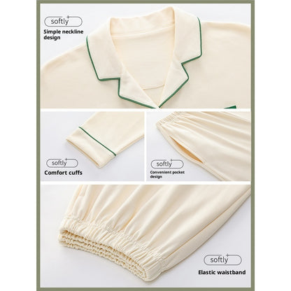 Women's Cotton Pajamas Can Be Worn Outside In Spring And Autumn