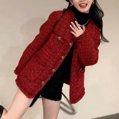 Winter Clothes Christmas Salt Series Wear Elegant Socialite Two-piece Suit