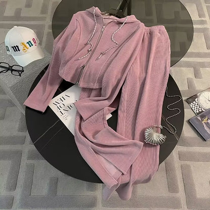 Women's Fashion Casual Loose Wide-leg Suit