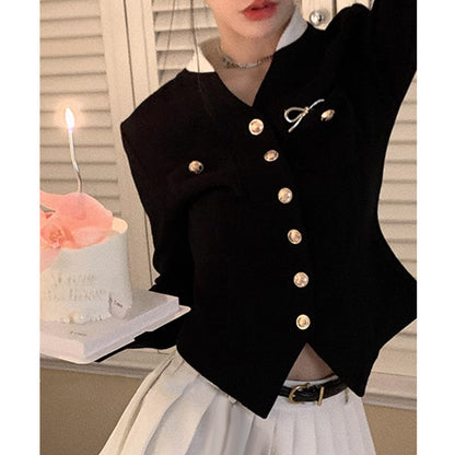 Knitwear Coat Short Dress Two-piece Set