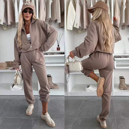 Women's Sporty Casual Street Hoodie Two-piece Set
