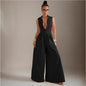 Women's Solid-color Sleeveless Zip-up Dress