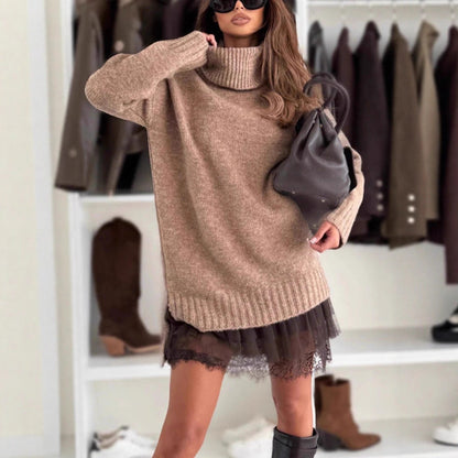 Solid Color Long Sleeve Round Neck Top