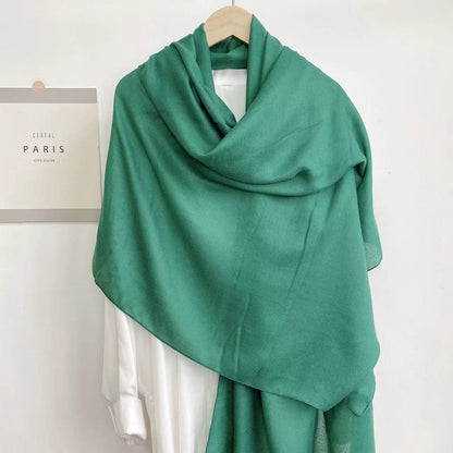 Monochrome Long Scarf Warm Shawl Solid Color Casual Scarf