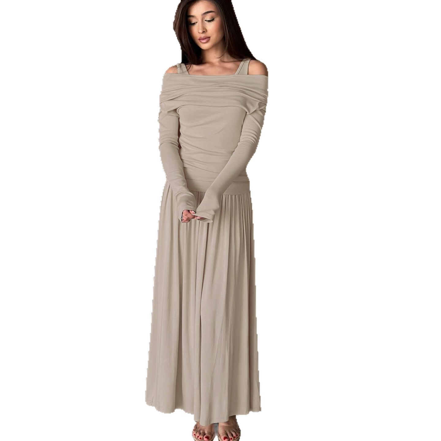 Strappy Top Gathered Maxi Skirt Casual Set