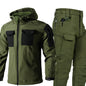Autumn And Winter Fleece-lined Soft Shell Beetle Shell Jacket Suit