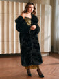 Women's Fall Winter Fashion Fluffy Long Imitation Fox Fur Jacket