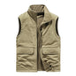 Men's Outdoor Double-sided Wear Velvet Vest Multi-pocket Leisure Cargo