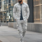 Hunting-style Lapel Jacket Loose And Warm Two-piece Set For Men