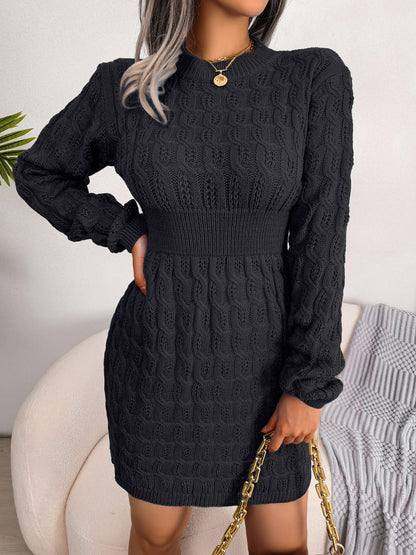 Casual Twisted Waist-cinching Bodycon Dress With A Sweater Dress Base