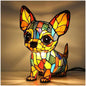 Colorful Strange Dog Lamp Resin Decorations