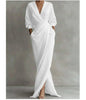 Womens V-neck Waist-cinching Dress