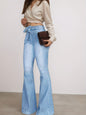 High Waisted Flared Jeans -2025 Women's Flared Jeans Elastic Wide Leg Jeans, High Waisted Design, Showcasing Perfect Curves. High Quality Fabrics Are Soft, Breathable, And Elastic, Making Them The Bes