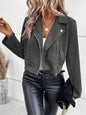 Winter Slim-fit Short Lapels Zip Jacket