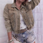 Women's Decorative Rivets Denim Jacket