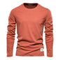 Men's Fashion Casual Exercise Outer Wear Round Neck Cotton Base Shirt