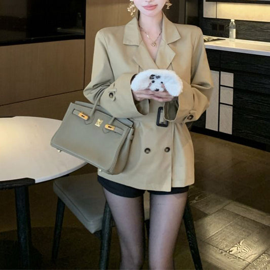 French Style Elegant Double Breasted Coat