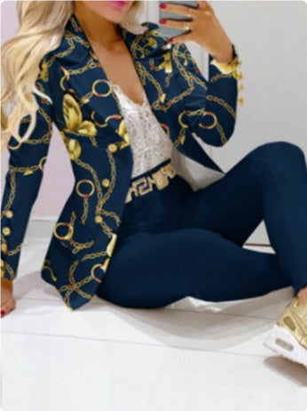 Women's Solid Color Temperament Commute Casual Suit