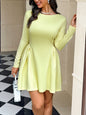 European And American Style Long Sleeve Dress Women's Clothing