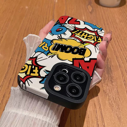 Phone Case Leather Pattern Silicone All-inclusive Phone Case