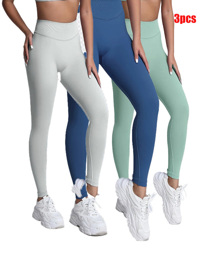 3pcs-Workout Leggings   Must-Have For Sports  Fitness