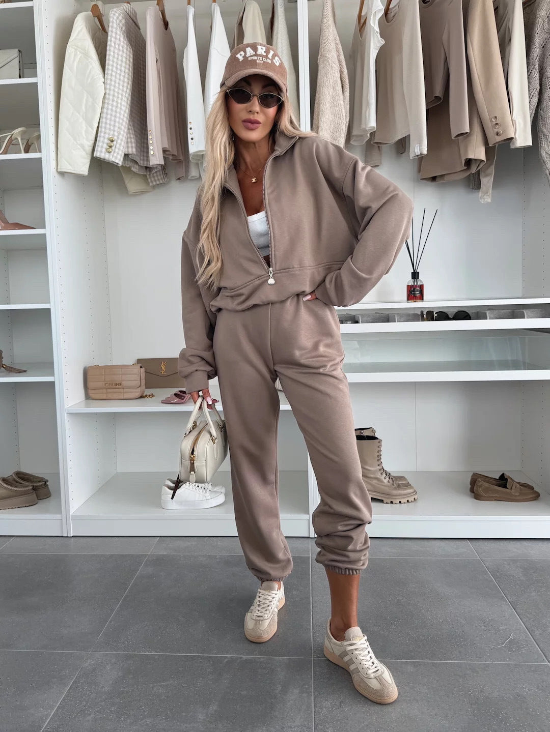 Women's Sporty Casual Street Hoodie Two-piece Set