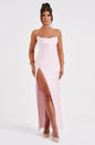 Women's Slit Satin Slip Dress