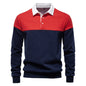 Men's Casual Long-sleeved Polo Collar Sweater