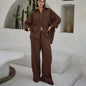 Loose Cotton And Linen Breathable Long Sleeves Trousers Two-piece Set