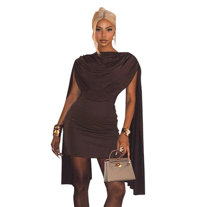 Women's Solid Color Slim-fit Surplice Neckline Sleeveless Dress