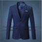 Spring And Autumn Solid Color Casual One Button Men's Small Suit