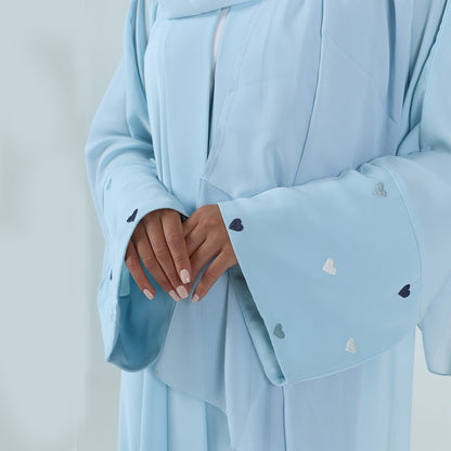Dubai Love Embroidered Elegant Cardigan Robe