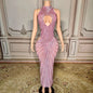 Womens Sexy Mesh Hollow-Out Nightclub Stage Dress Performance Outfit Evening Gown