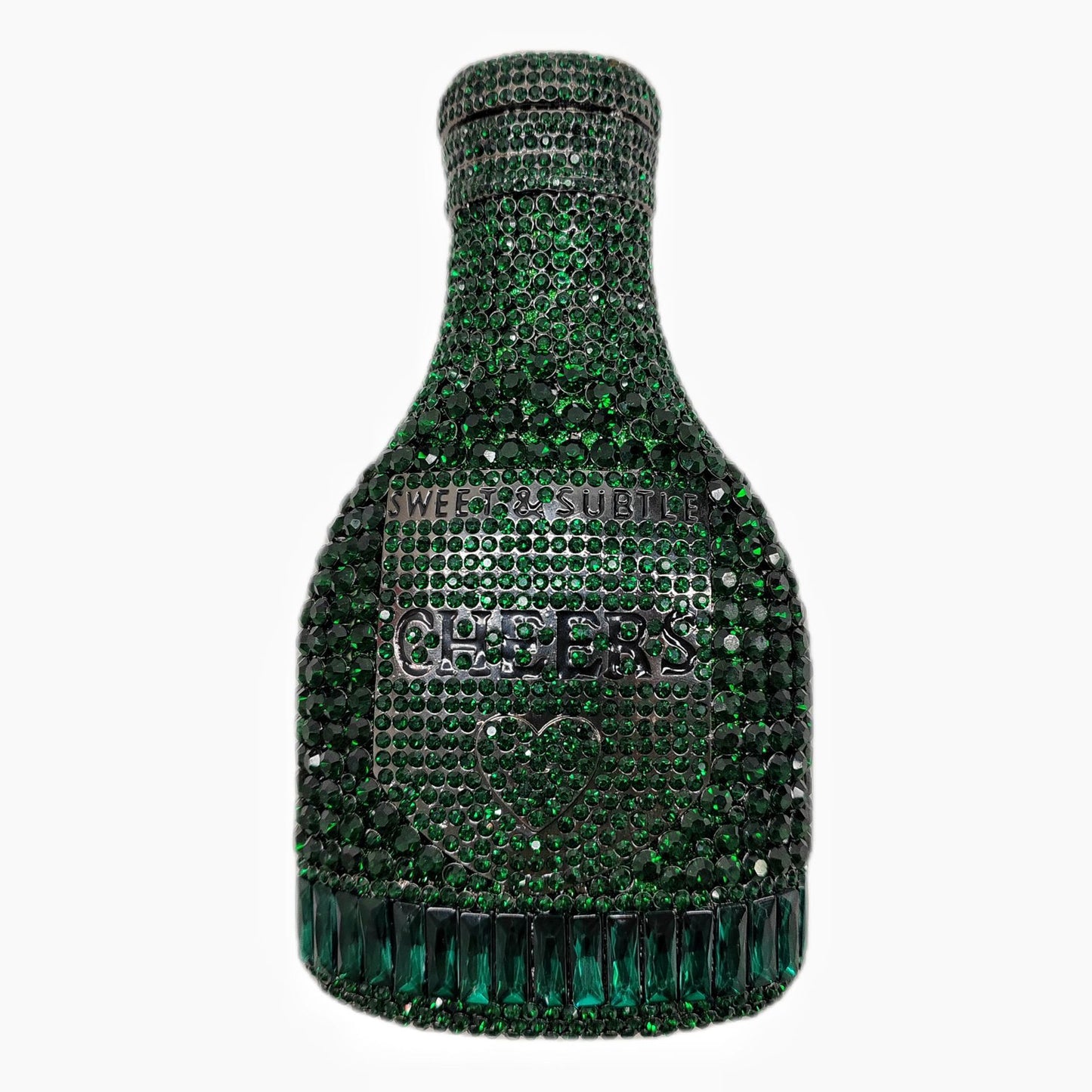Champagne Bottle Rhinestone Evening Clutch Women's Bag
