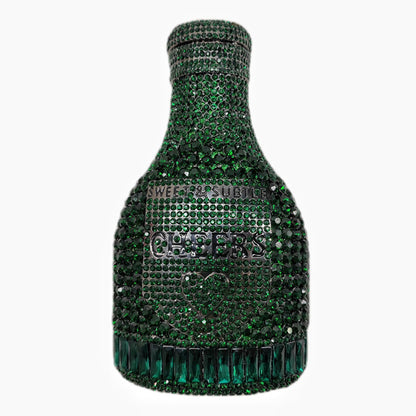 Champagne Bottle Rhinestone Evening Clutch Women's Bag