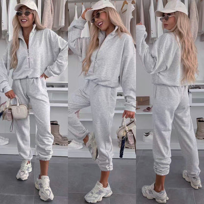 Women's Sporty Casual Street Hoodie Two-piece Set