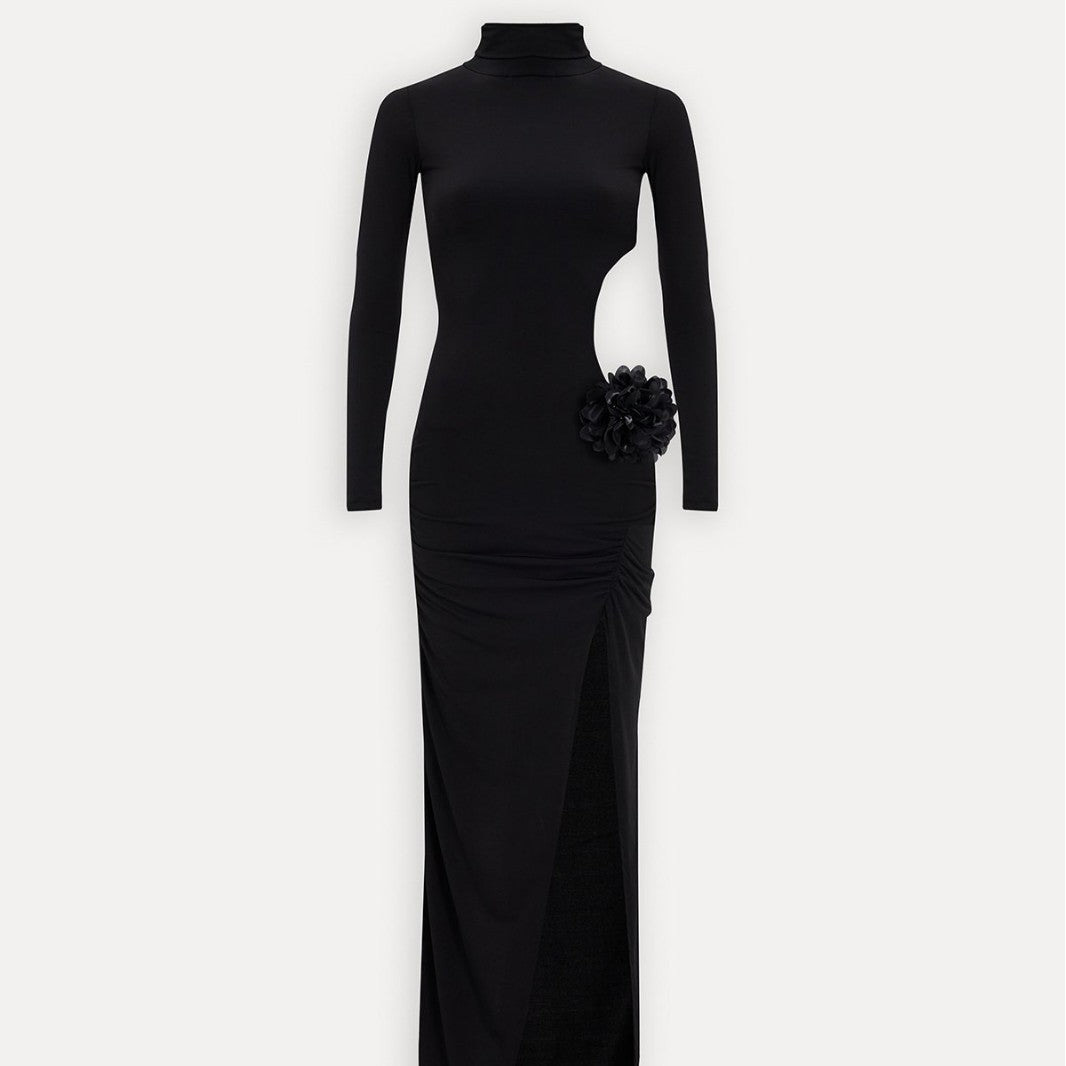 Elegant High-neck Evening Gown For Women