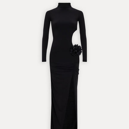 Elegant High-neck Evening Gown For Women
