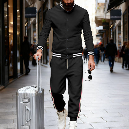 Striped Tapered Pants Two-piece Set American Casual Sportswear