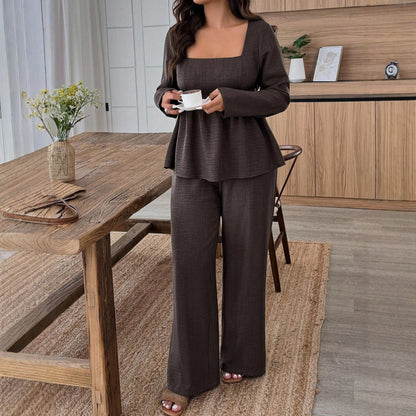 European And American Plus Size Women's Clothes Suit Square Collar