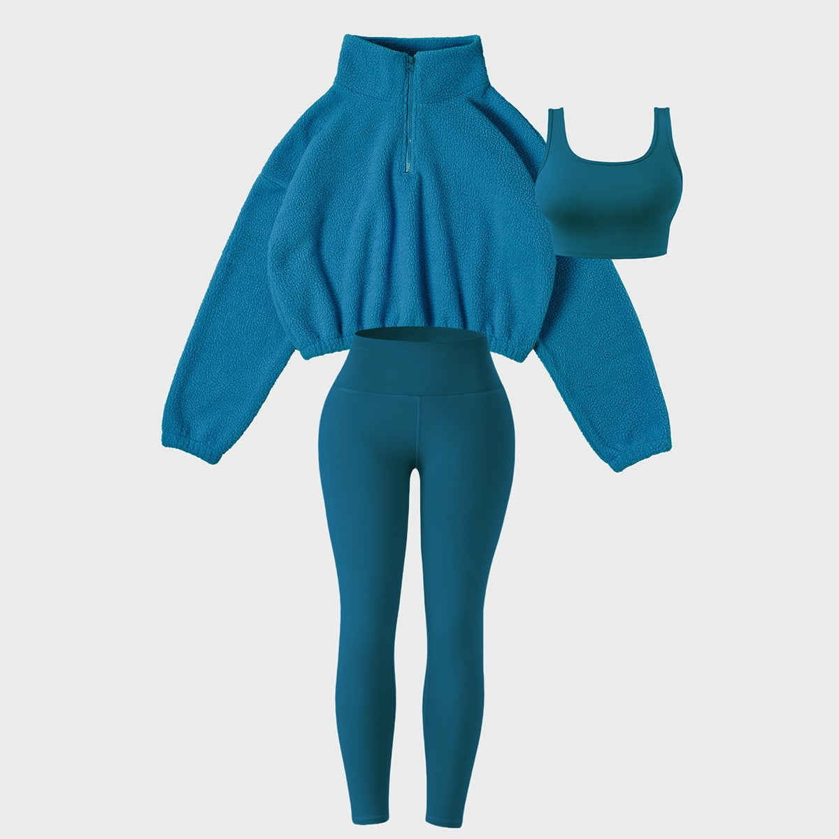 Fleece Sweatshirt Yoga Outdoor Leisure Sports Three-piece Suit
