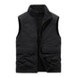 Men's Outdoor Double-sided Wear Velvet Vest Multi-pocket Leisure Cargo