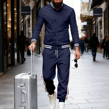 Striped Tapered Pants Two-piece Set American Casual Sportswear