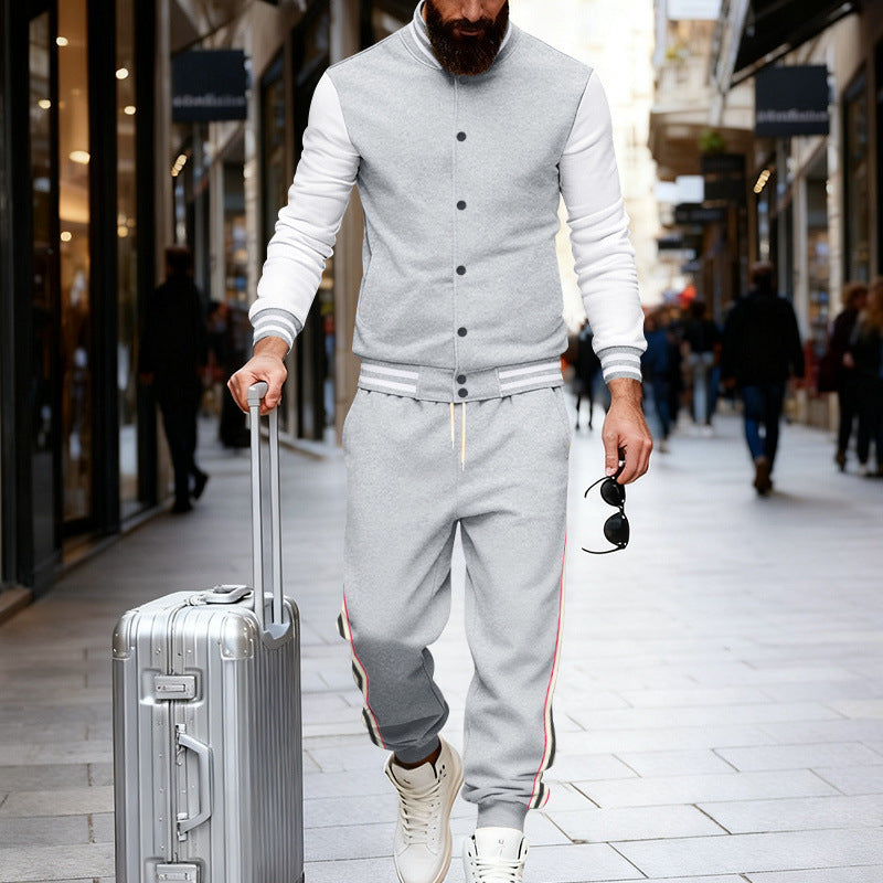 Striped Tapered Pants Two-piece Set American Casual Sportswear