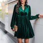Valentine's Day Slimming Velvet Women's Dress