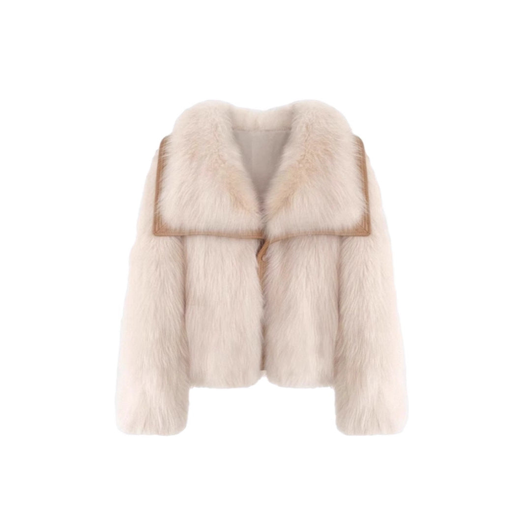 Youth-style Faux Fox Fur Coat