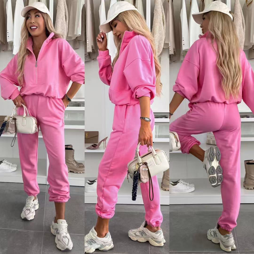 Women's Sporty Casual Street Hoodie Two-piece Set