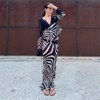 Fashionable Sexy V-neck Slim-fit Dress For Women