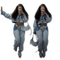Women's Clothing Casual Multicolor Denim Suit